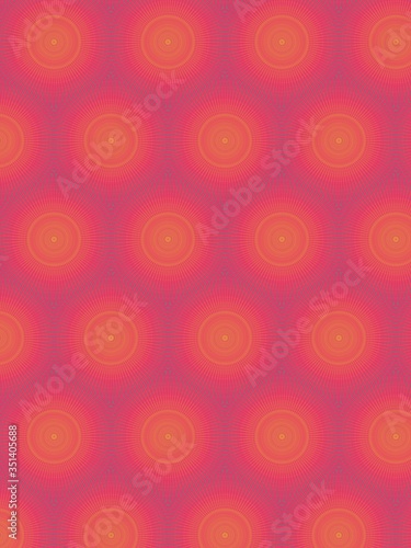 Abstract complex vintage circles background in vibrant colors. Detailed retro illustration.