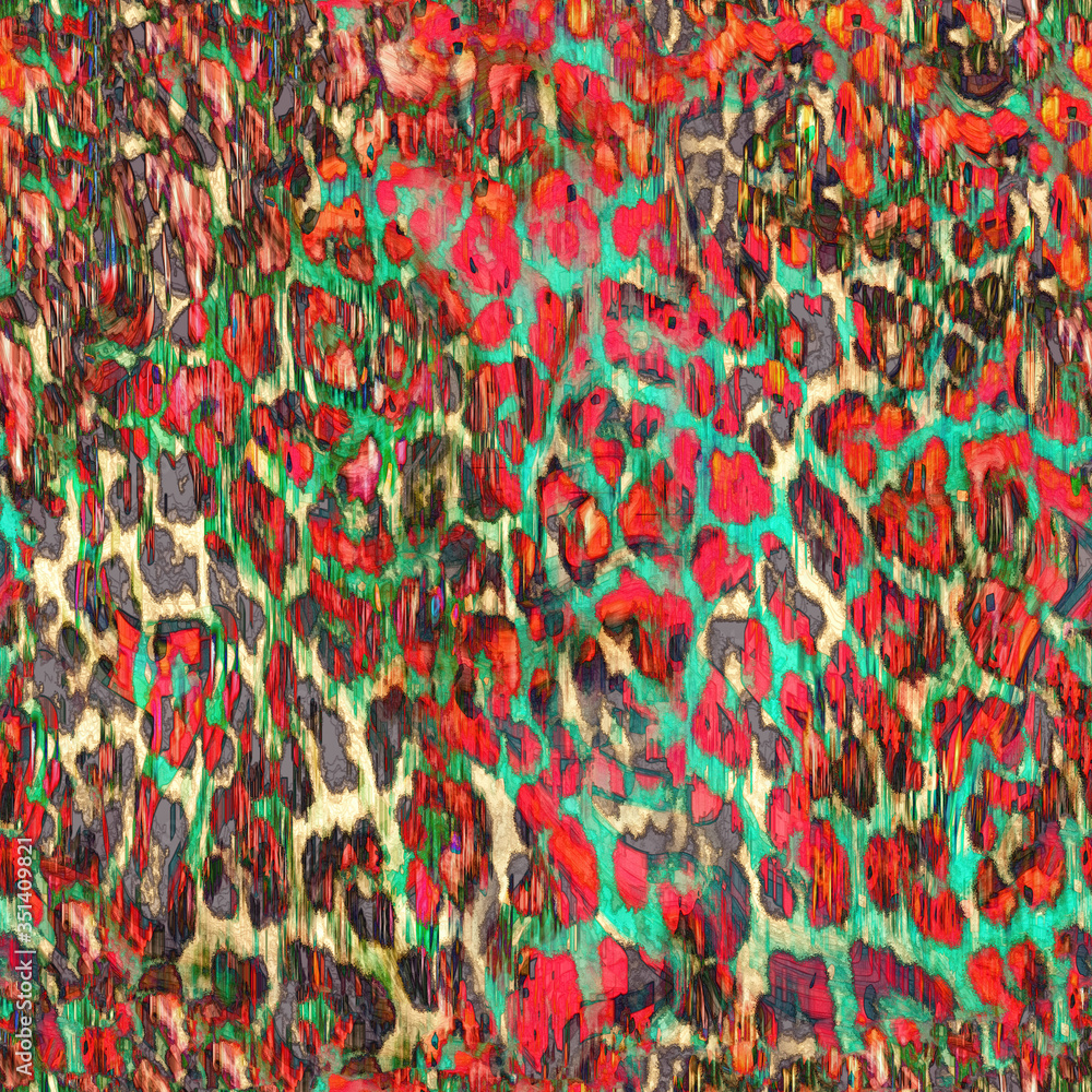 Fototapeta premium Creative art seamless pattern with different shapes and textures. Collage. textile, website, background, wallpaper.