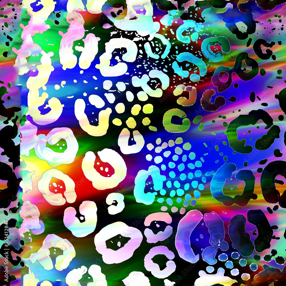 Fototapeta premium Creative art seamless pattern with different shapes and textures. Collage. textile, website, background, wallpaper.
