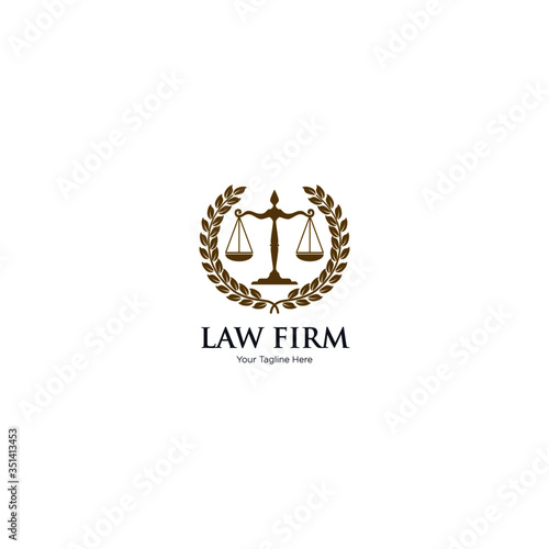 Law Firm,Law Office, Lawyer services, Vector logo design template. Juridical icon or advocacy vector emblem with Justice Scales for advocate or attorney office