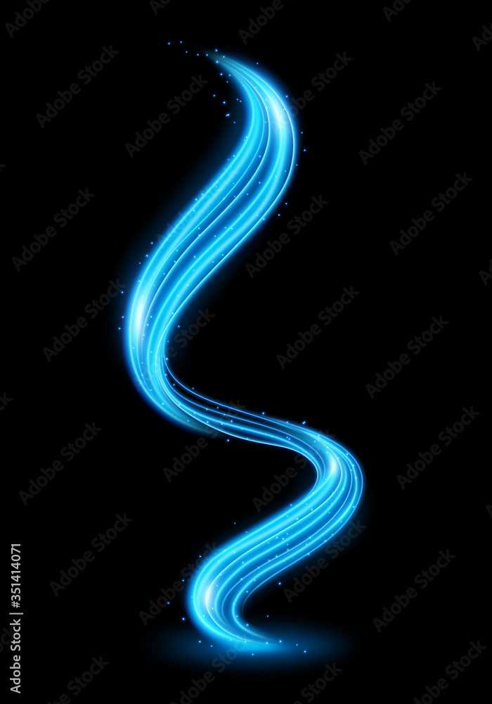 Abstract Blue Line of Lights with Sparks Abstract Blue Line of Lights with Sparks