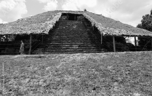 Kohunlich archaeological site of the pre-Columbian Maya civilization, ruins Mexico photo