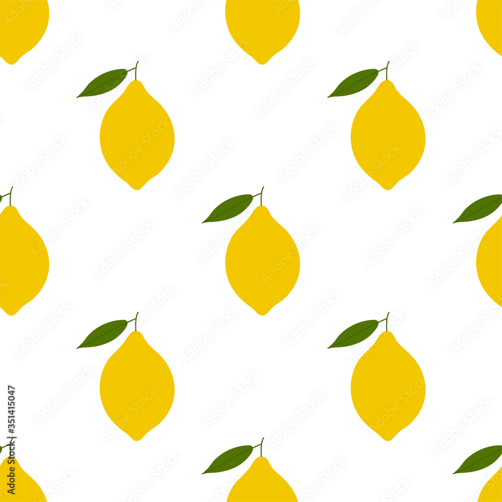 Obraz premium Lemon. Colored Seamless Vector Patterns 