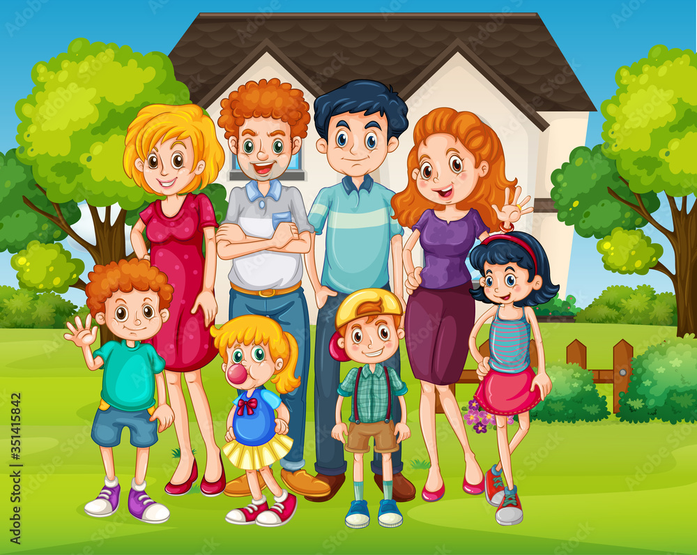 Scene with family having a good time at home Scene with family having a good time at home