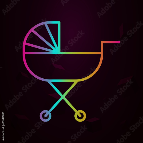 Pushchair nolan icon Simple thin line, outline vector of Maternity icons for ui and ux, website or mobile application