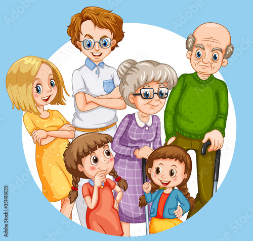 Family member cartoon character