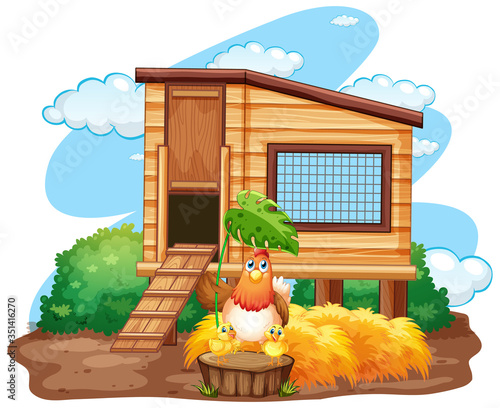 Farm theme background with farm animals