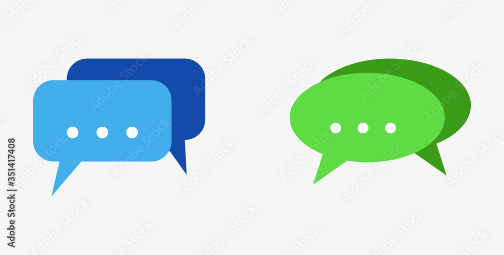 Vector illustration of message symbol in rectangle and round shape. Vector illustration of message symbol in rectangle and round shape.