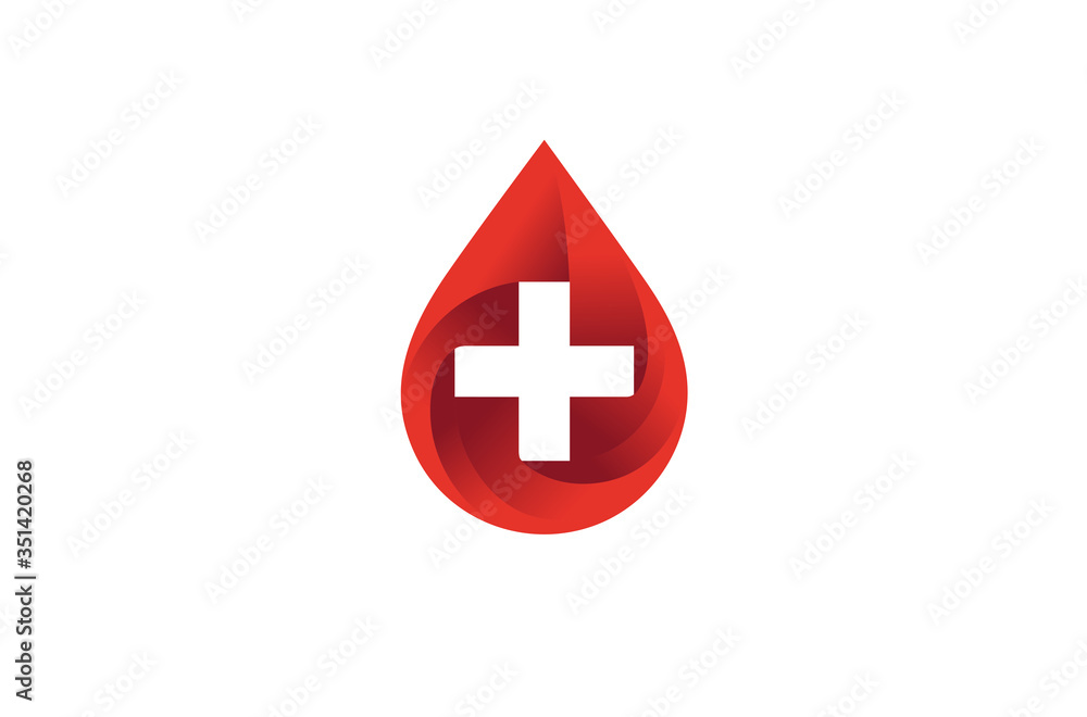 Obraz premium Creative Droplet Medical Logo Vector