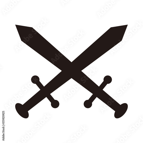 Sword cross icon vector illustration sign