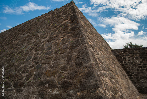 Teopanzolco, Postclassic Period  archaeological aztec site in Cuernavaca, Morelos, Mexico, photo