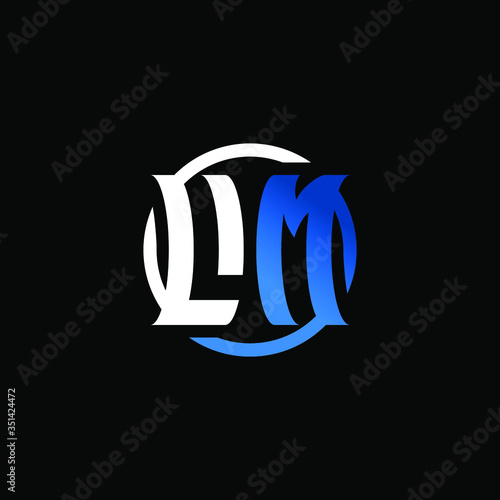 Initial Letter LM Circle Logo Design