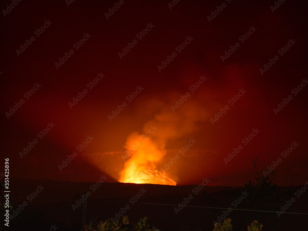 キラウエア火山　夜景　2014年撮影
