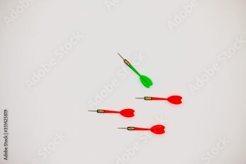 graphics made with darts on a white background