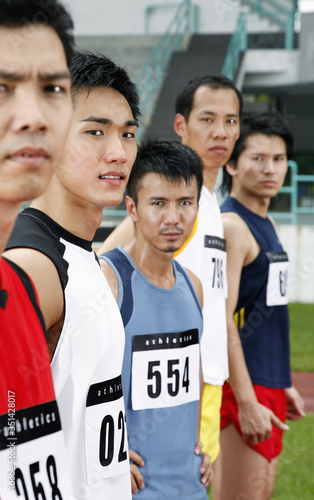 Men at running track