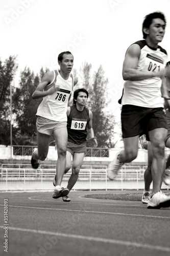 Man running in a race