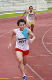 Men competing in a race