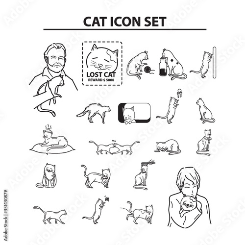 Wallpaper Mural Cat icon set Torontodigital.ca