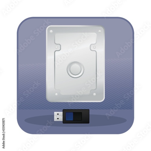 external hard disk and usb flash drive