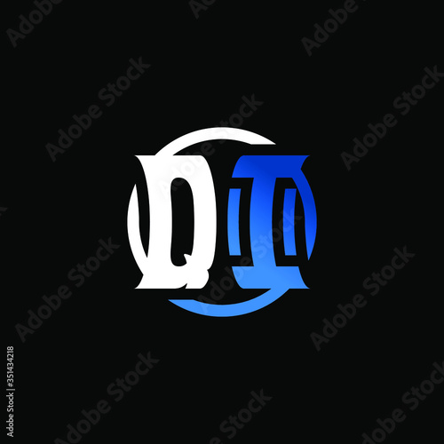 Initial Letter QI Circle Logo Design

