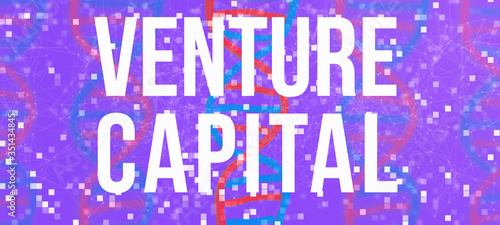 Venture Capital theme with DNA and abstract network patterns