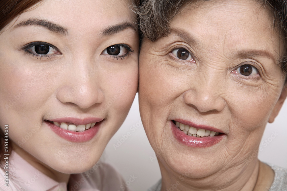 Close-up of woman and senior woman Close-up of woman and senior woman
