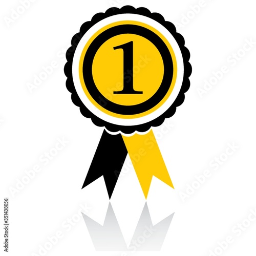 Badge with ribbon