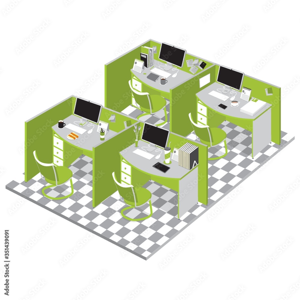 Obraz premium Office cubicles