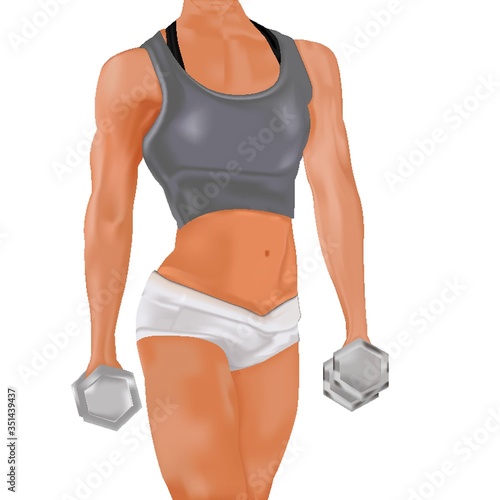 woman holding dumbbells