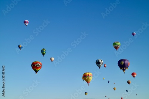 Albuquerque NM the U.S. - circa October 2018 : Ballons are flying at Albuquerque International Ballon Fiesta