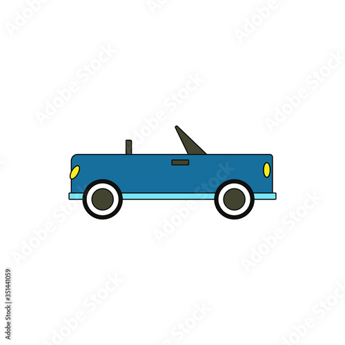 Children's coloring. Vector image of cars and rocketsм