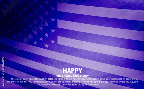 Abstract texture composition with blue stripes and a set of stars