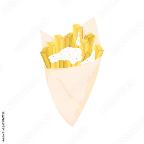 fries with mayonnaise