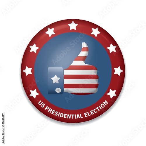 usa presidential election badge