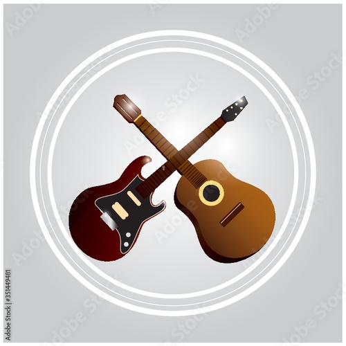 Crossed guitar