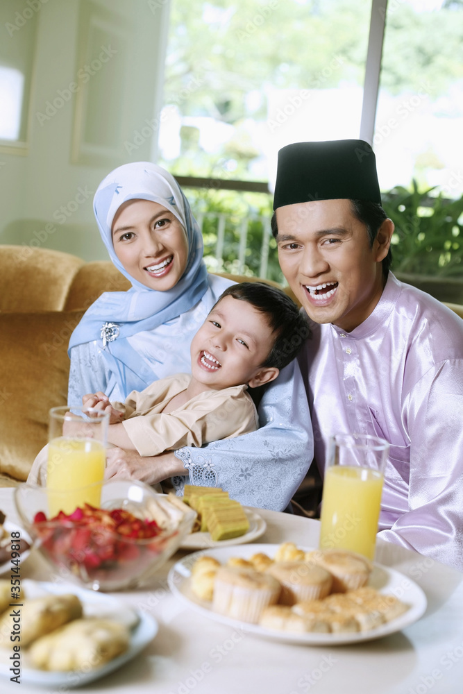 Happy family during Hari Raya Happy family during Hari Raya