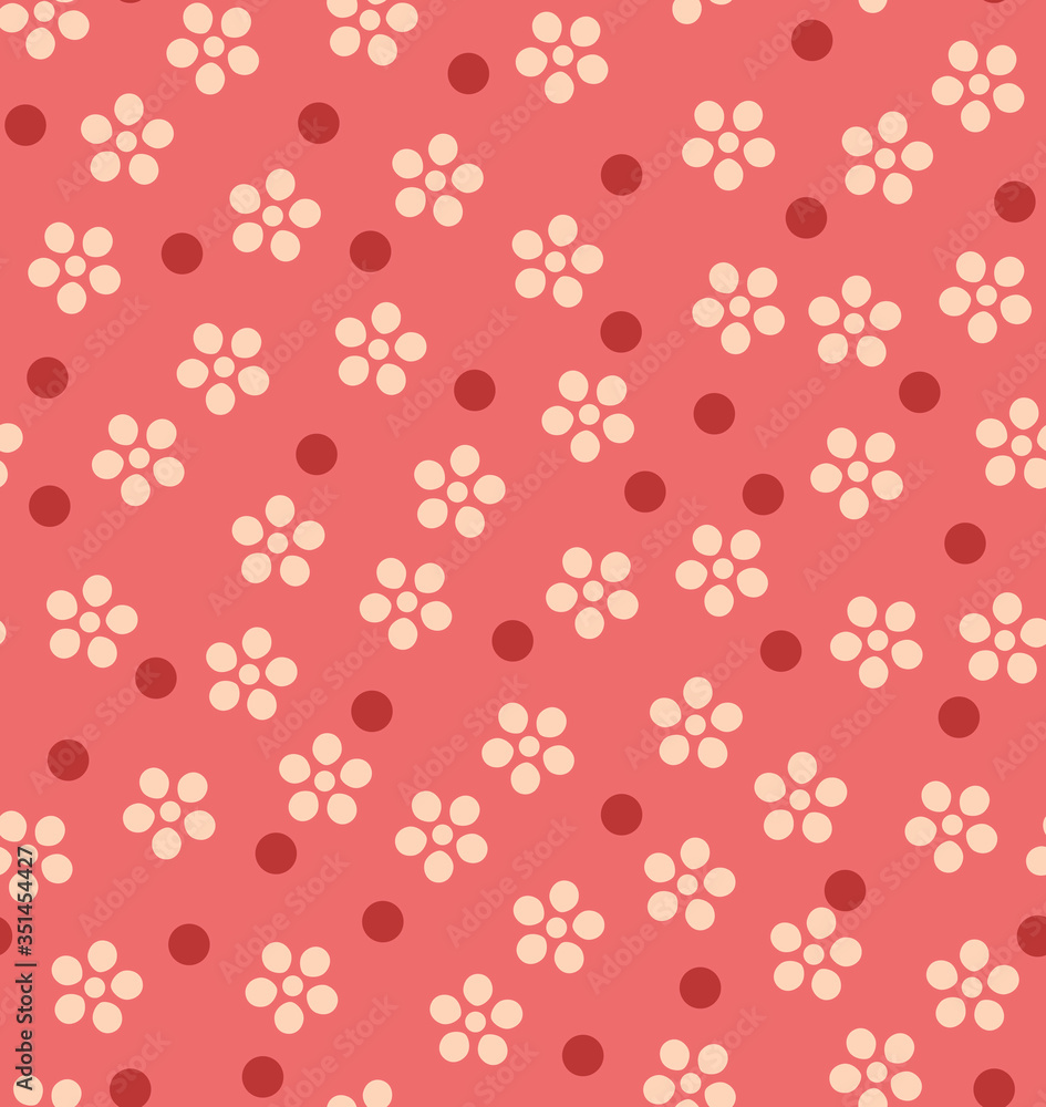 Japanese Cute Small Flower Vector Seamless Pattern Japanese Cute Small Flower Vector Seamless Pattern