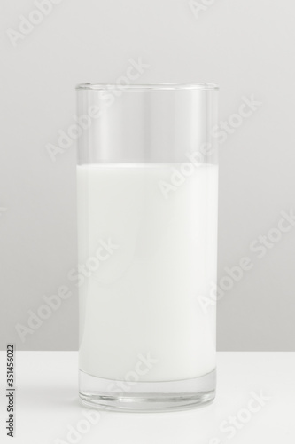 Fresh milk in a glass on a table