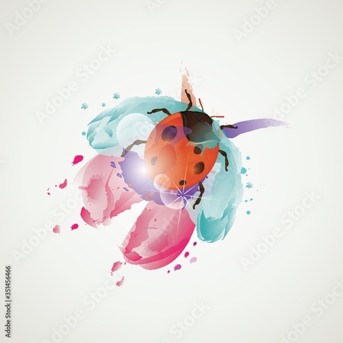 abstract ladybug