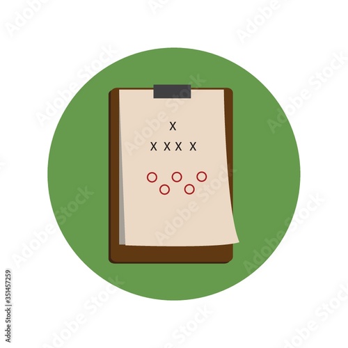 clipboard with game strategy