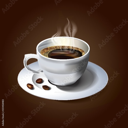 a cup of hot coffee