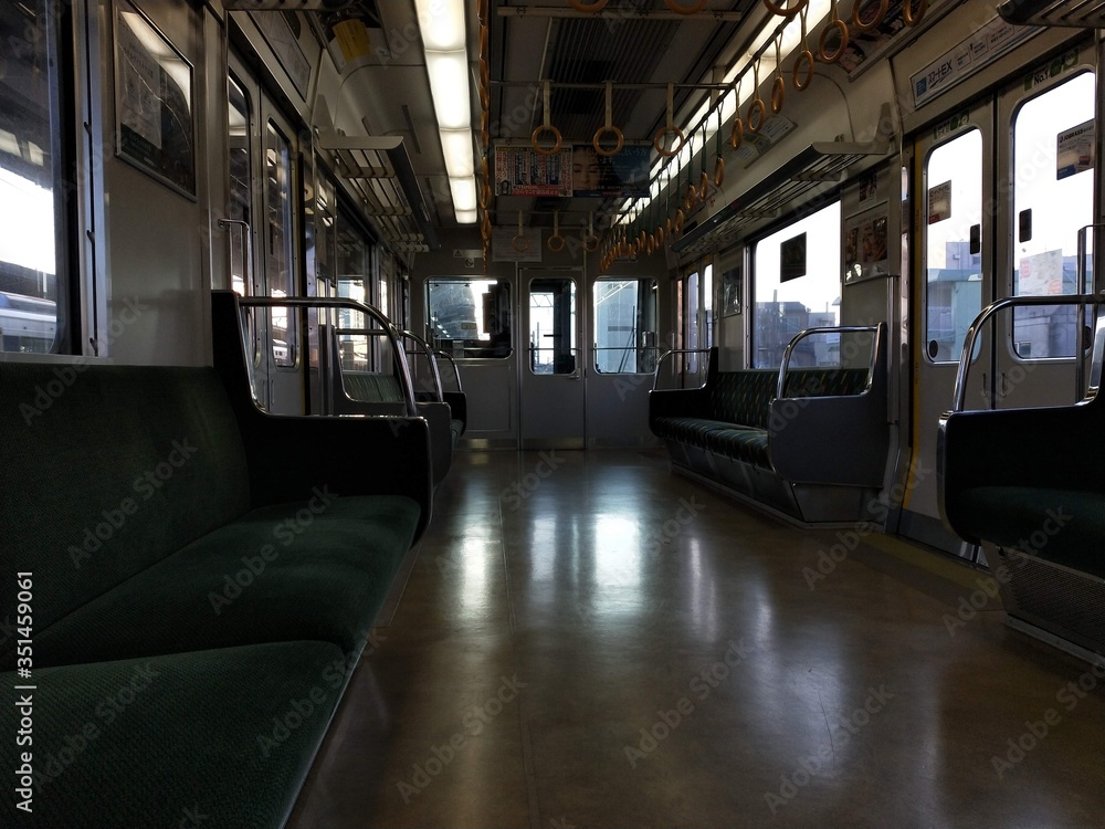 Empty train as Covid19 take over cities of Japan Empty train as Covid19 take over cities of Japan