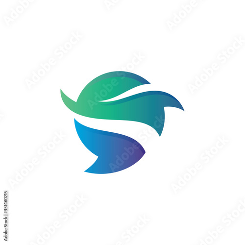 abstract green logo