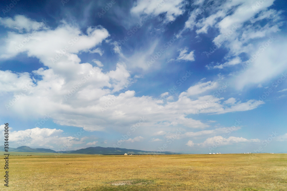 Beautiful landcape at Song Kul Lake, Krygzstan