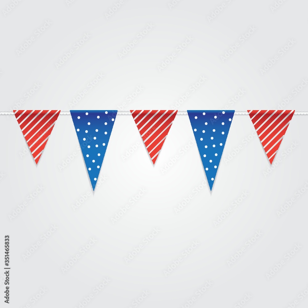 USA bunting flags illustration. USA bunting flags illustration.