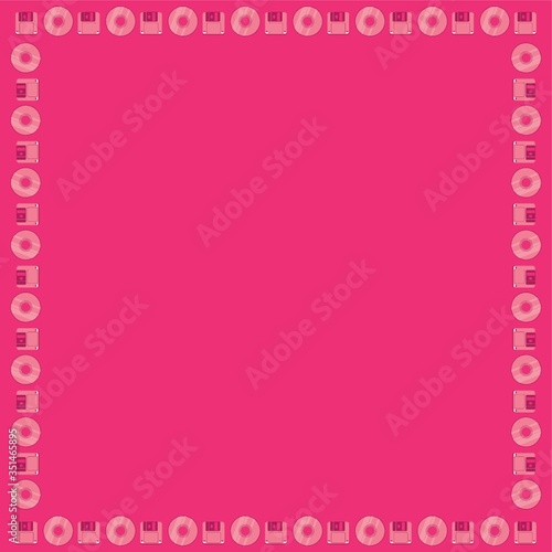 Floppy and compact disc frame background
