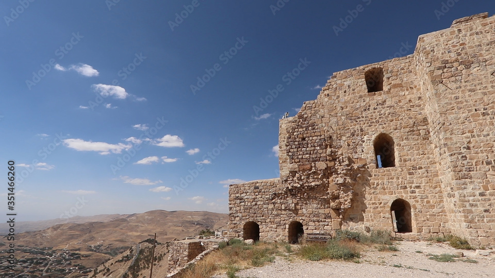 A large Crusader castle located in Jordan.