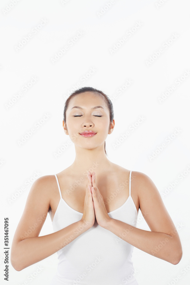 Fototapeta premium Woman practising yoga
