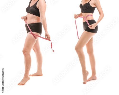 Young woman with measuring ...