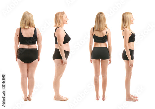 Woman before and after weig...